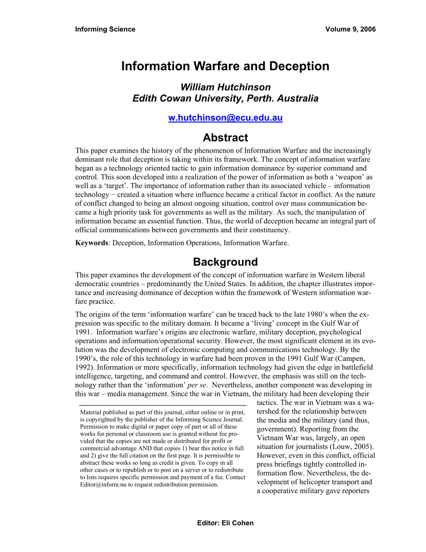 essay on information warfare