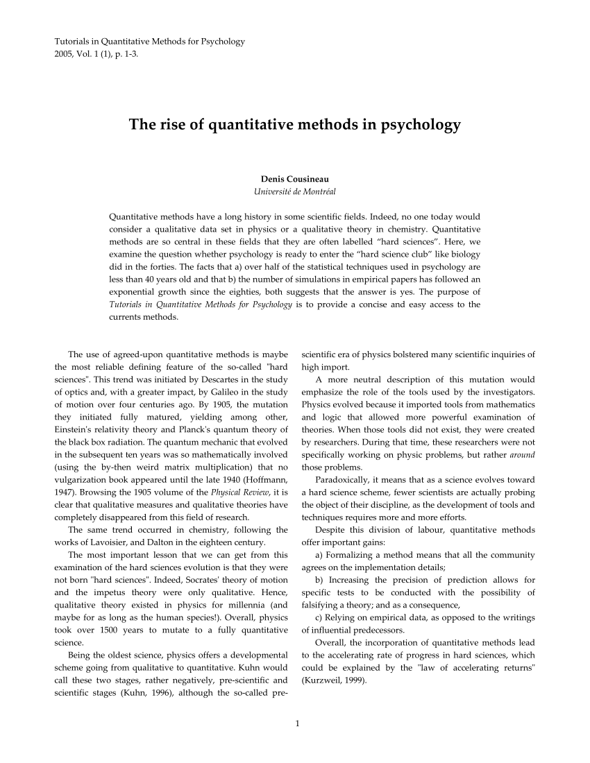 quantitative thesis topics in psychology