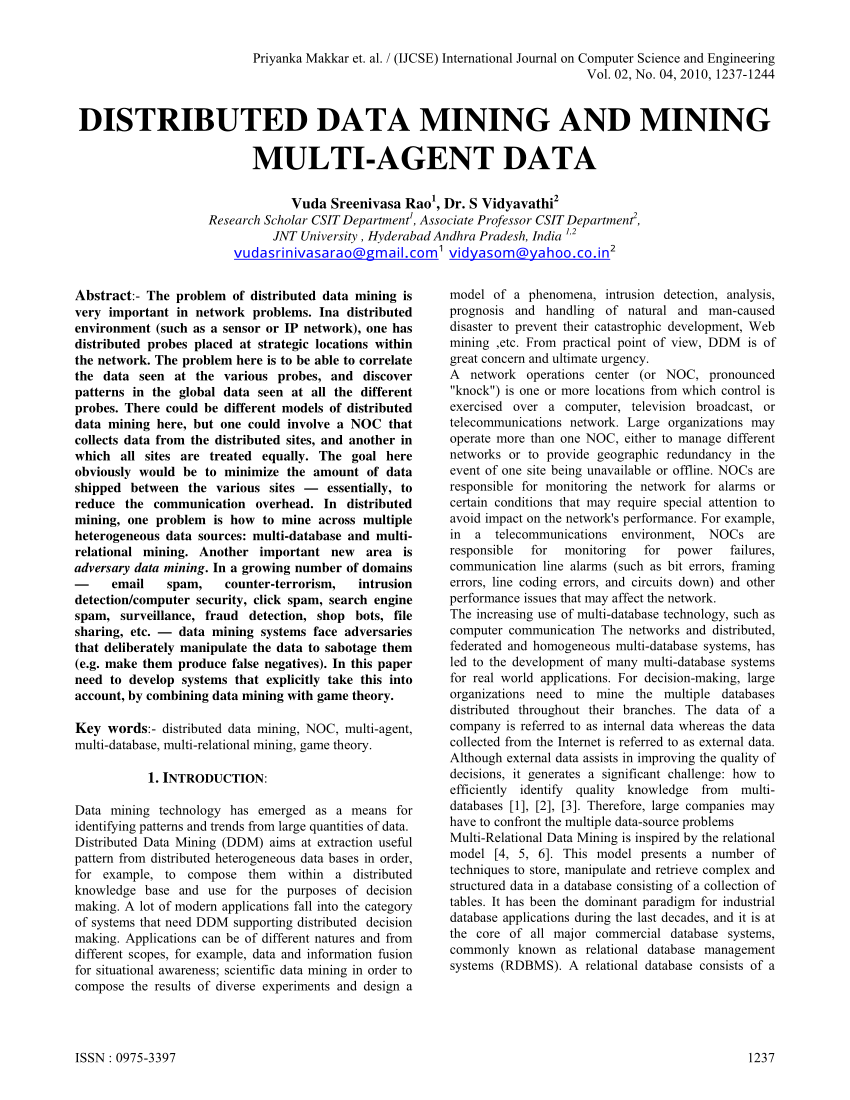 Survey On Distributed Data Mining