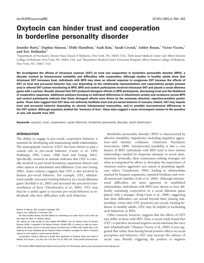 The Rupture and Repair of Cooperation in Borderline Personality Disorder