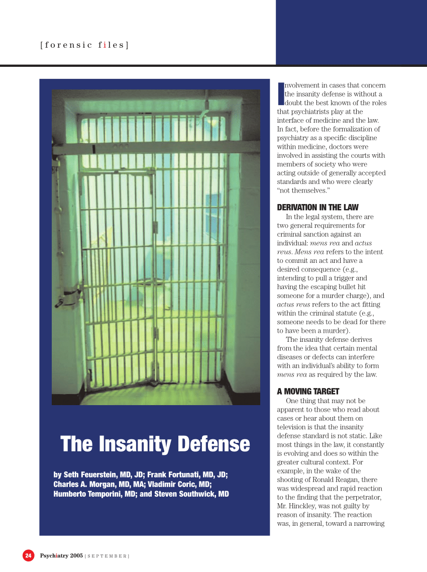 Pdf The Insanity Defense