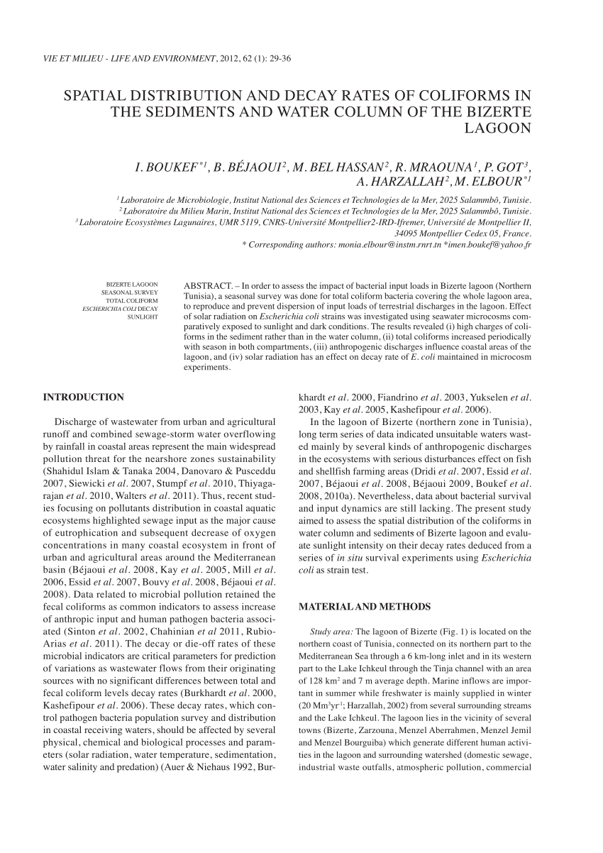 Spatial Distribution Of E Coli In The Vicinity Of Port Aux Francais Download Scientific Diagram