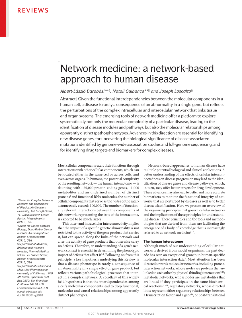 human disease network research paper