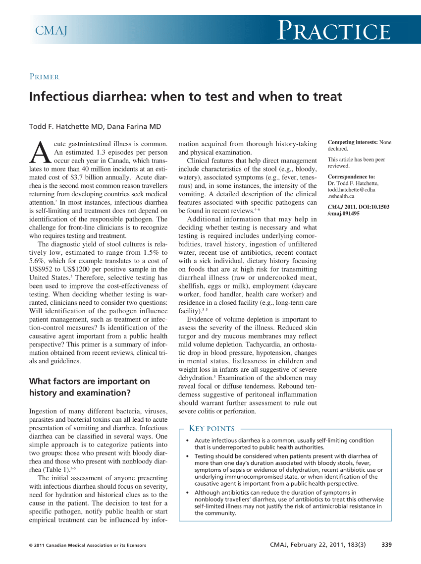 research on diarrhea pdf