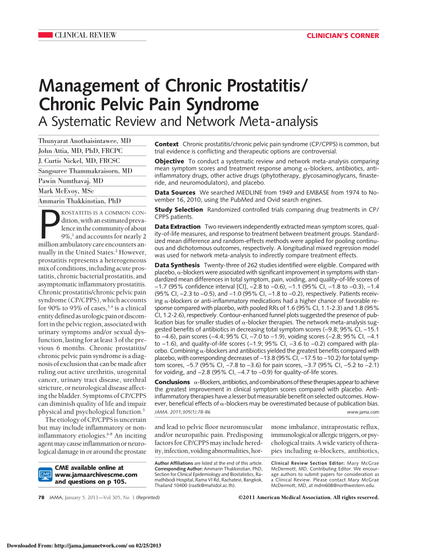 Bacterialis prostatitis chronica