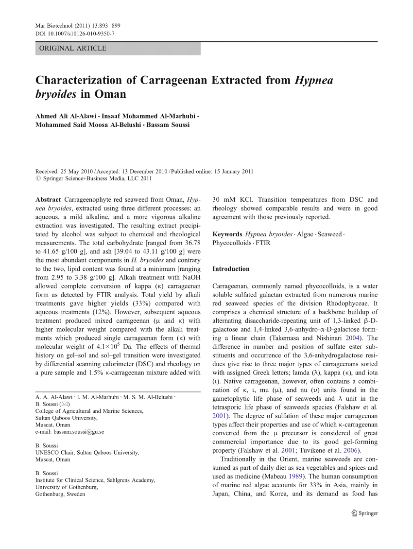 Introduction To Carrageenan - Structure - CyberColloids