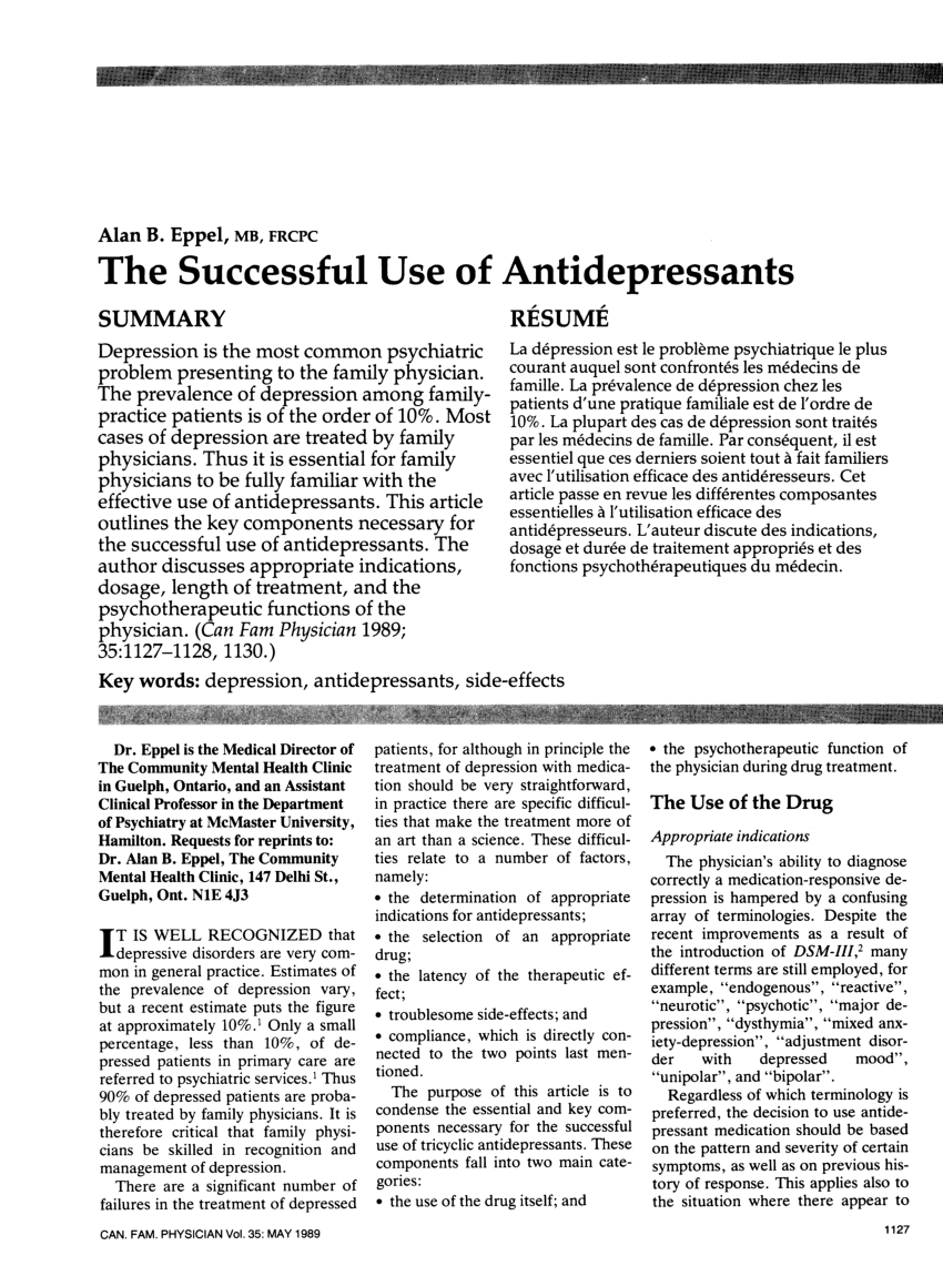 essays on antidepressants