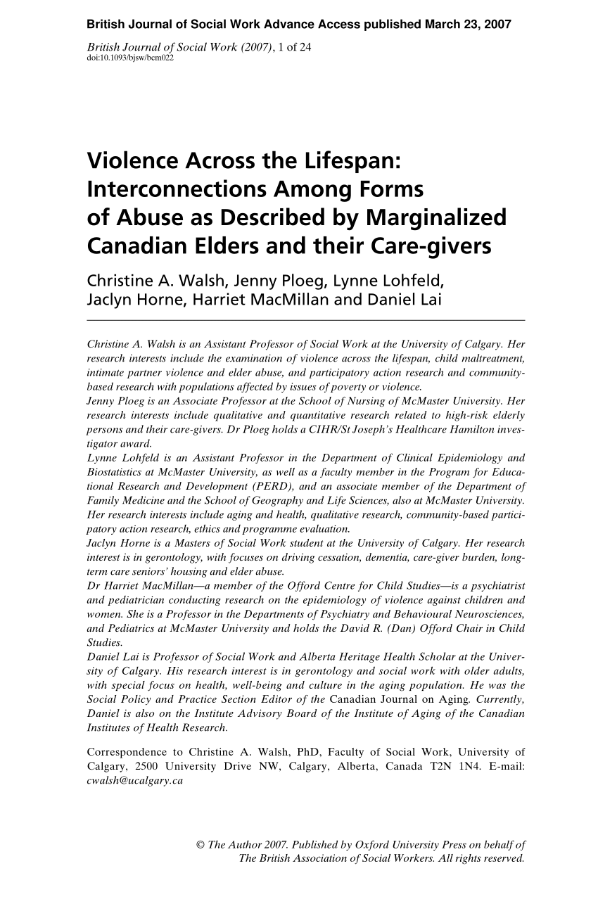 sample elder abuse research paper