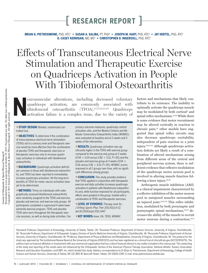 Usage & Benefits of TENS (Transcutaneous Electrical Nerve Stimulation ):  Progressive Spine & Sports Medicine: Pain Medicine