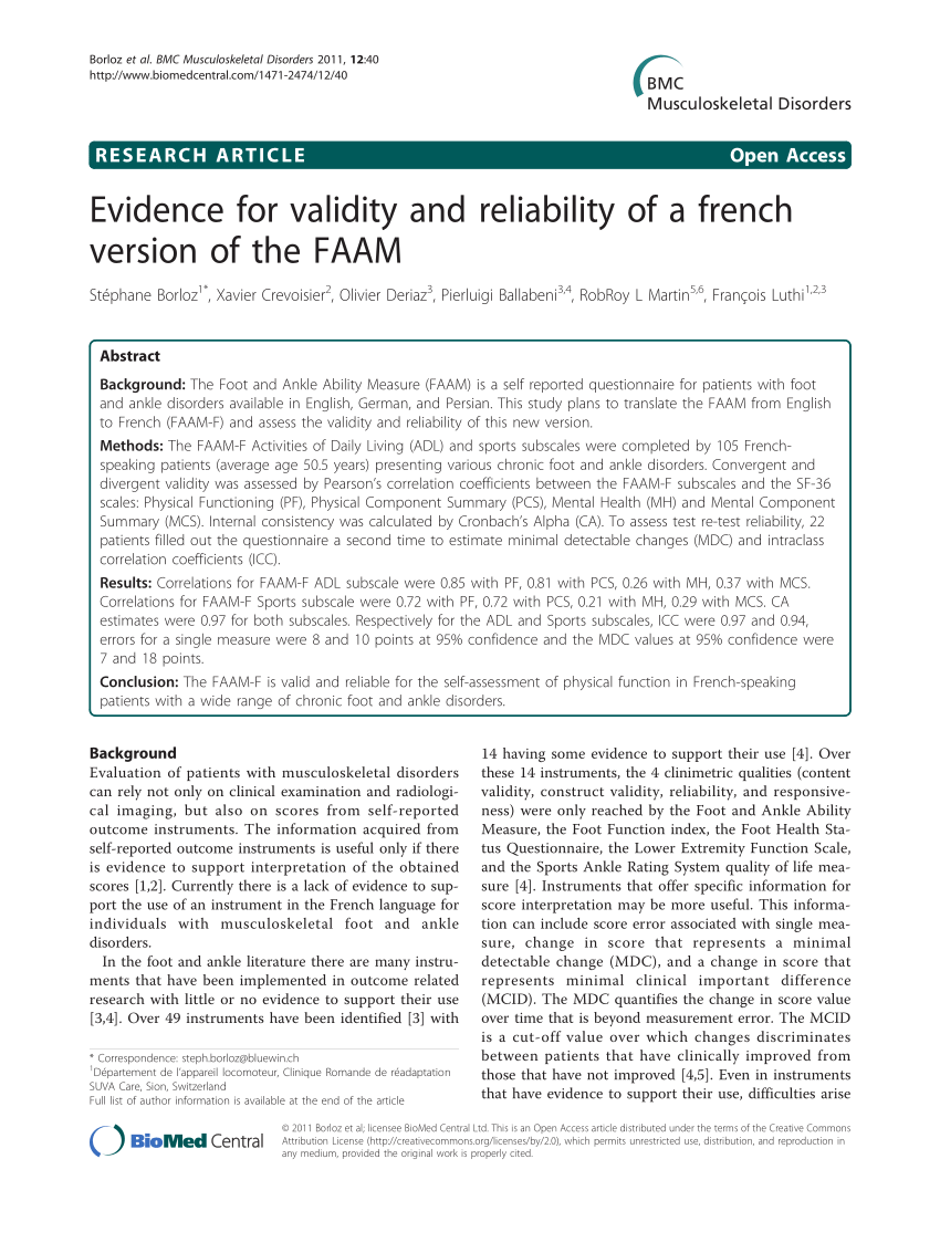 validity and reliability pdf