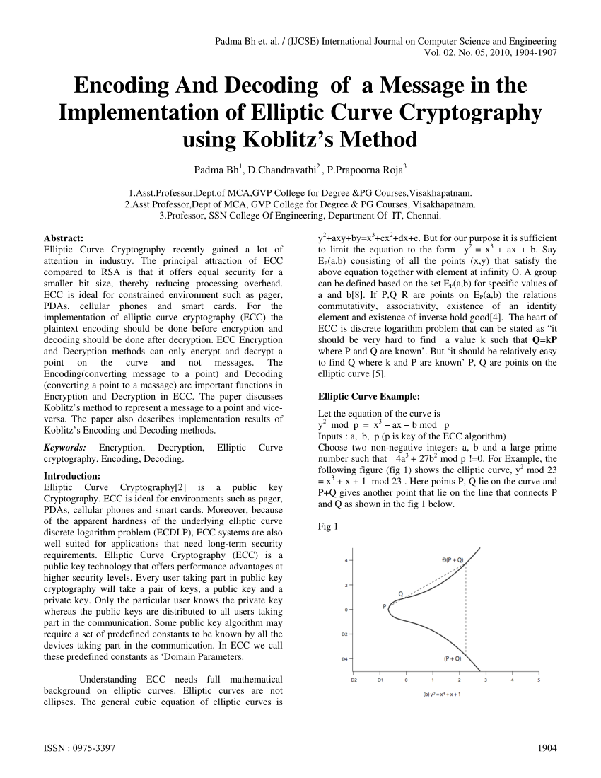 research paper elliptic cryptography