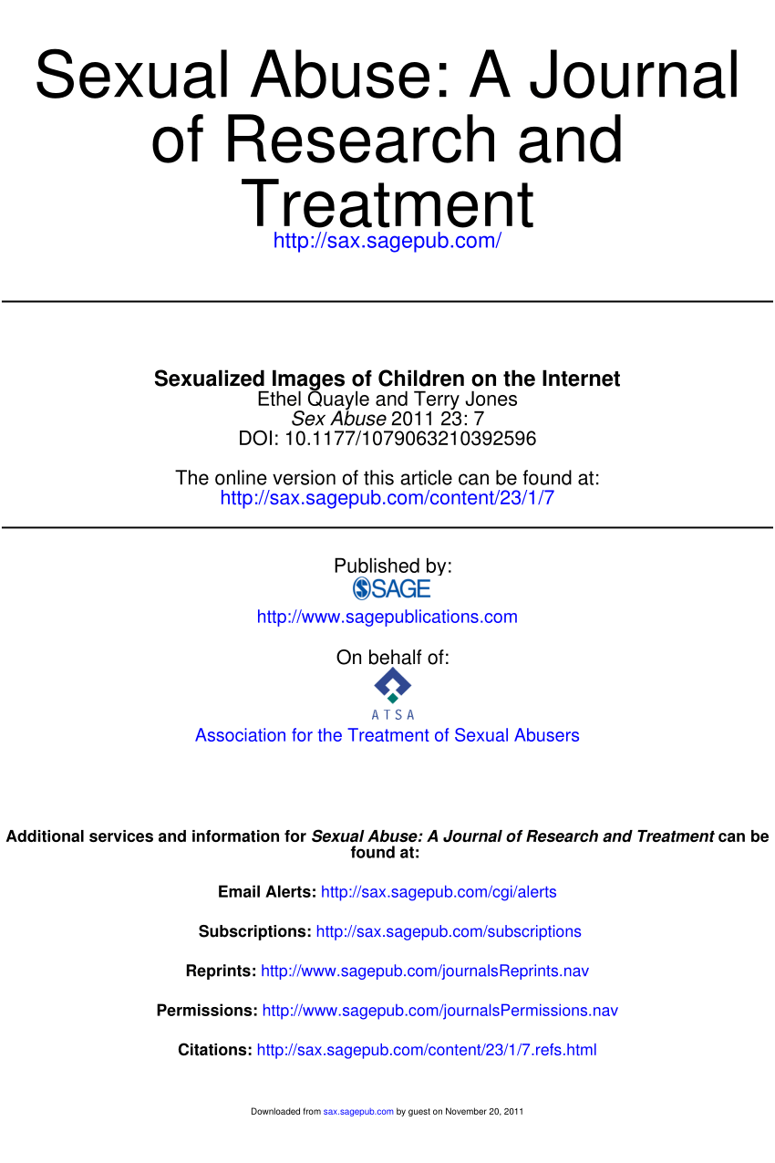 PDF) Sexualized Images of Children on the Internet