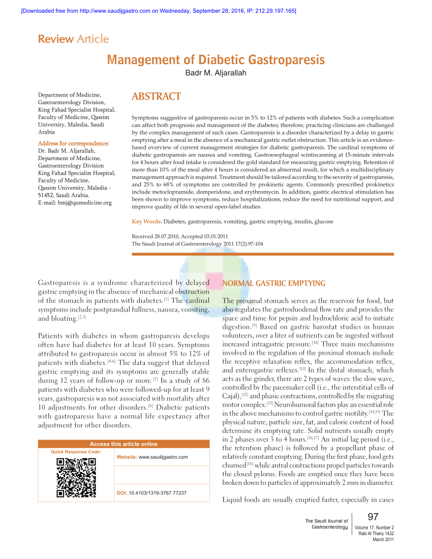 (PDF) A gastroparesis és kezelésének lehetőségei | Peter Igaz - europastudio.hu