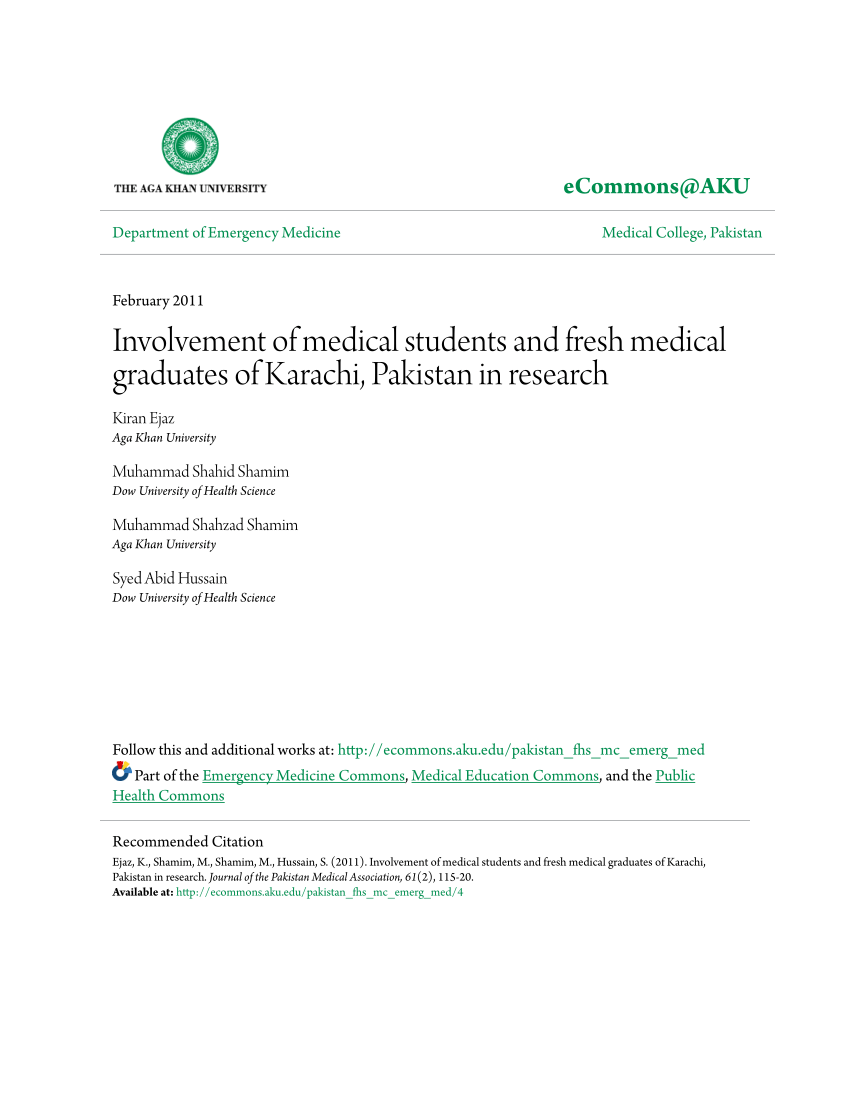journal of pakistan medical research