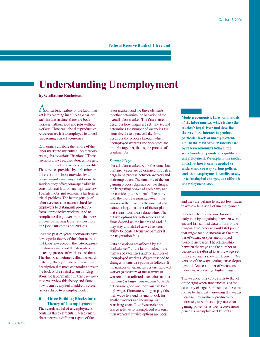 research studies about unemployment