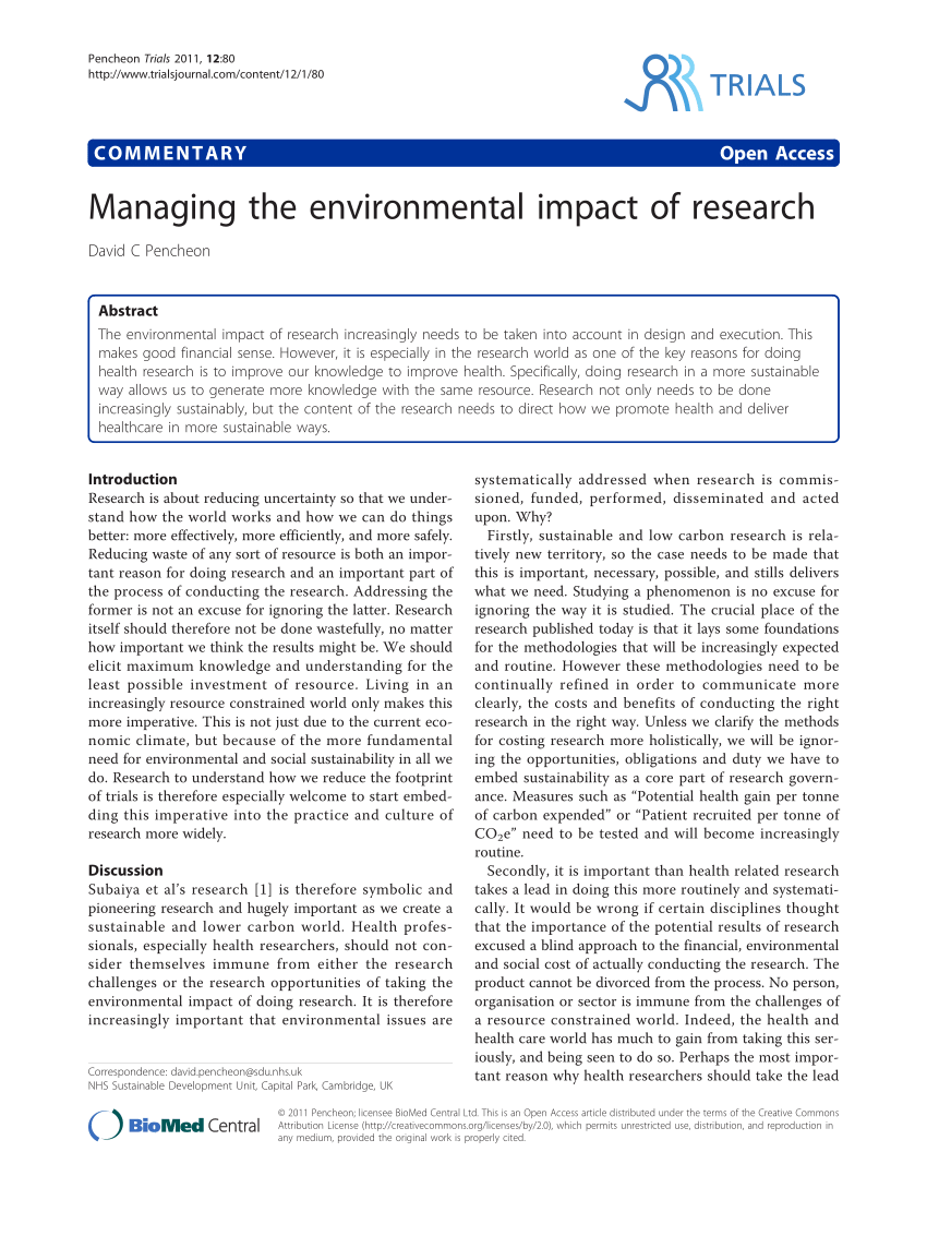 environment research paper pdf