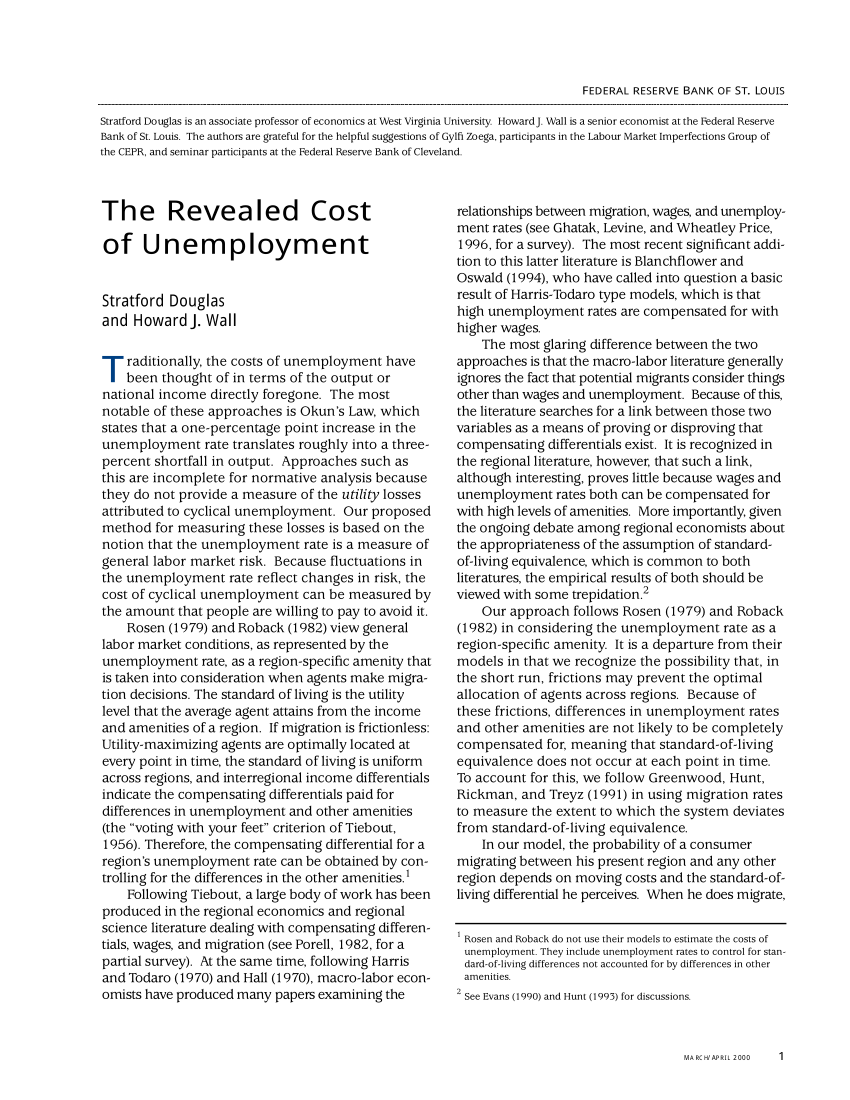 literature review on unemployment pdf