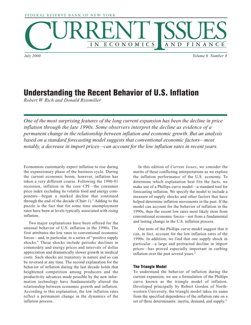 research article inflation