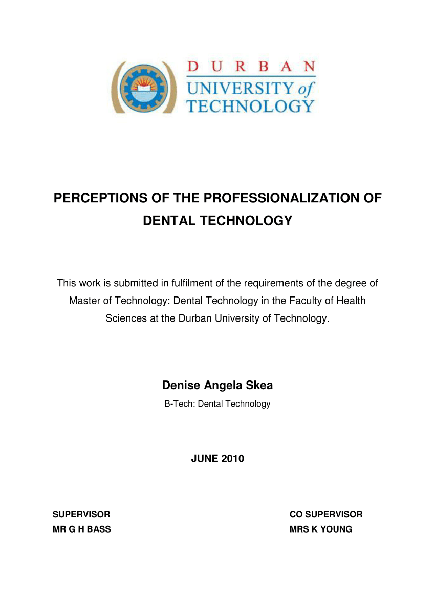 Master of Dental Technology in Australia  