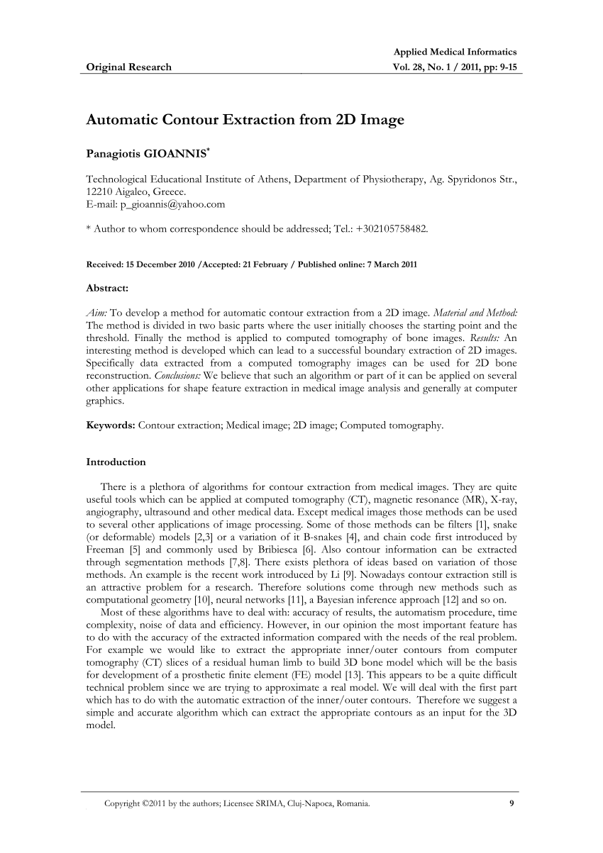 PDF) Object contour extraction from motion parameters