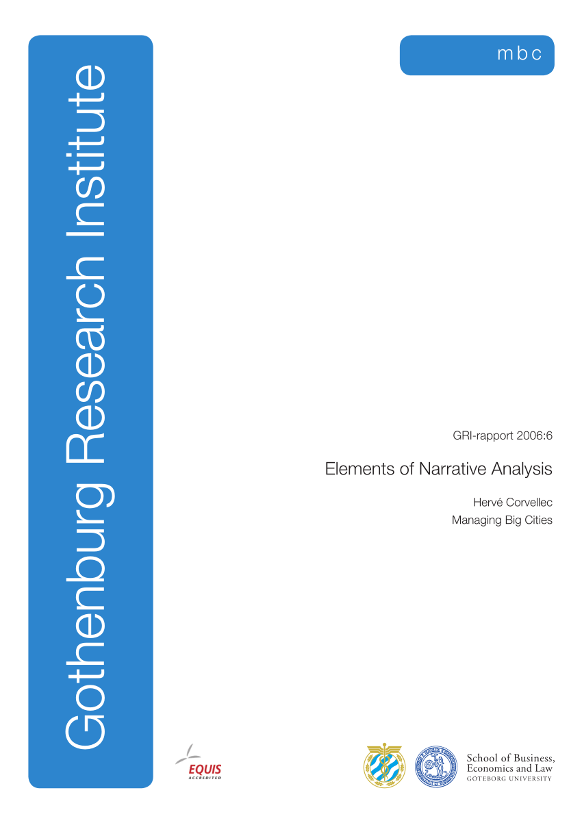 narrative analysis research paper pdf