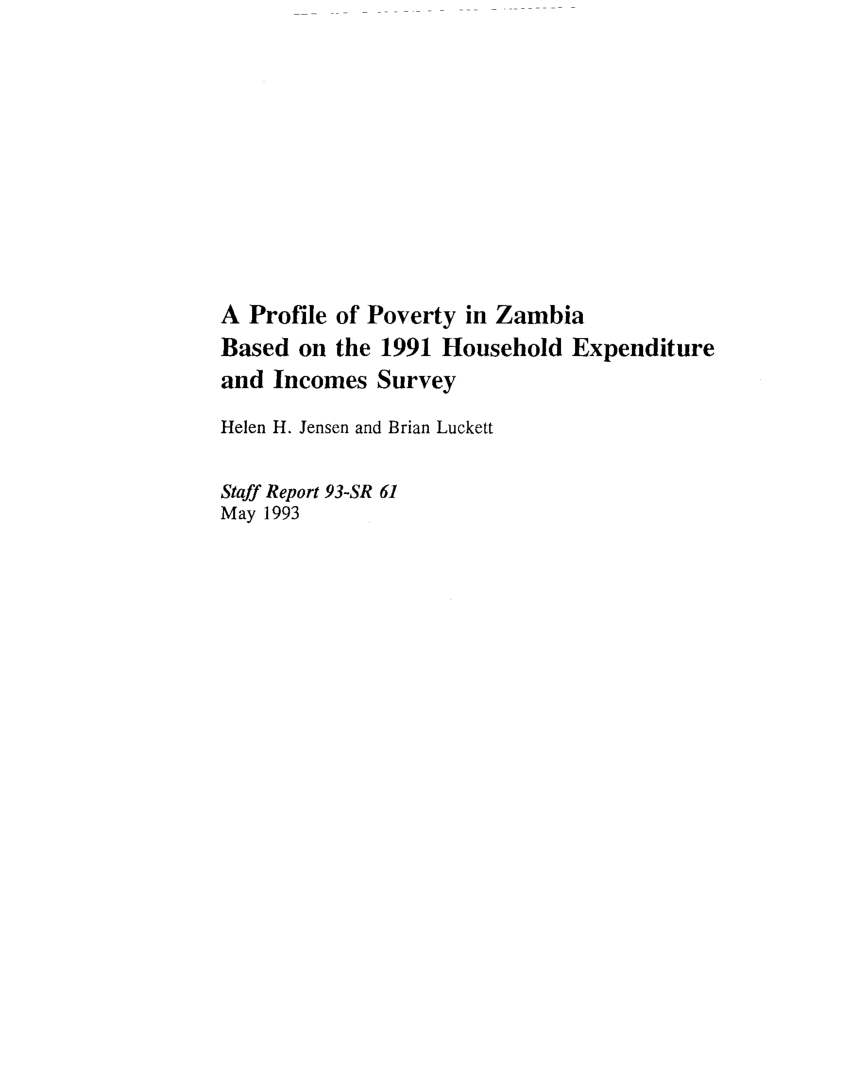 research proposal on poverty in zambia pdf