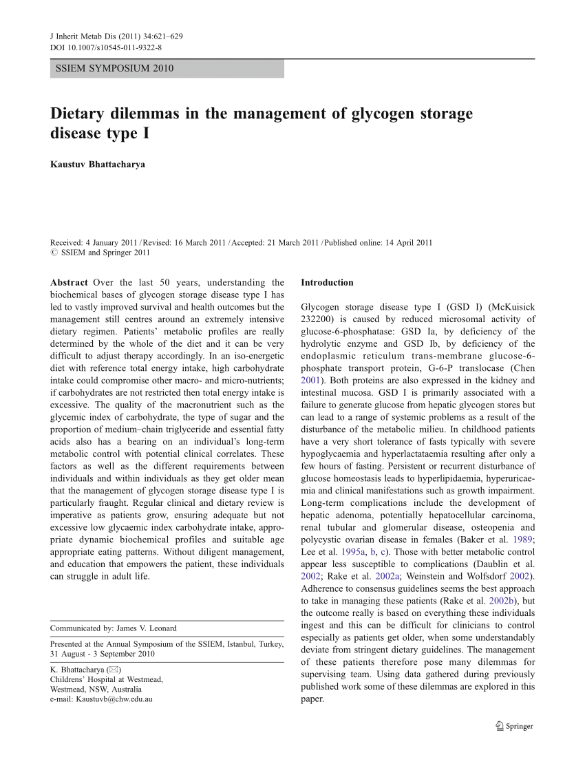 glycogen storage disease research paper