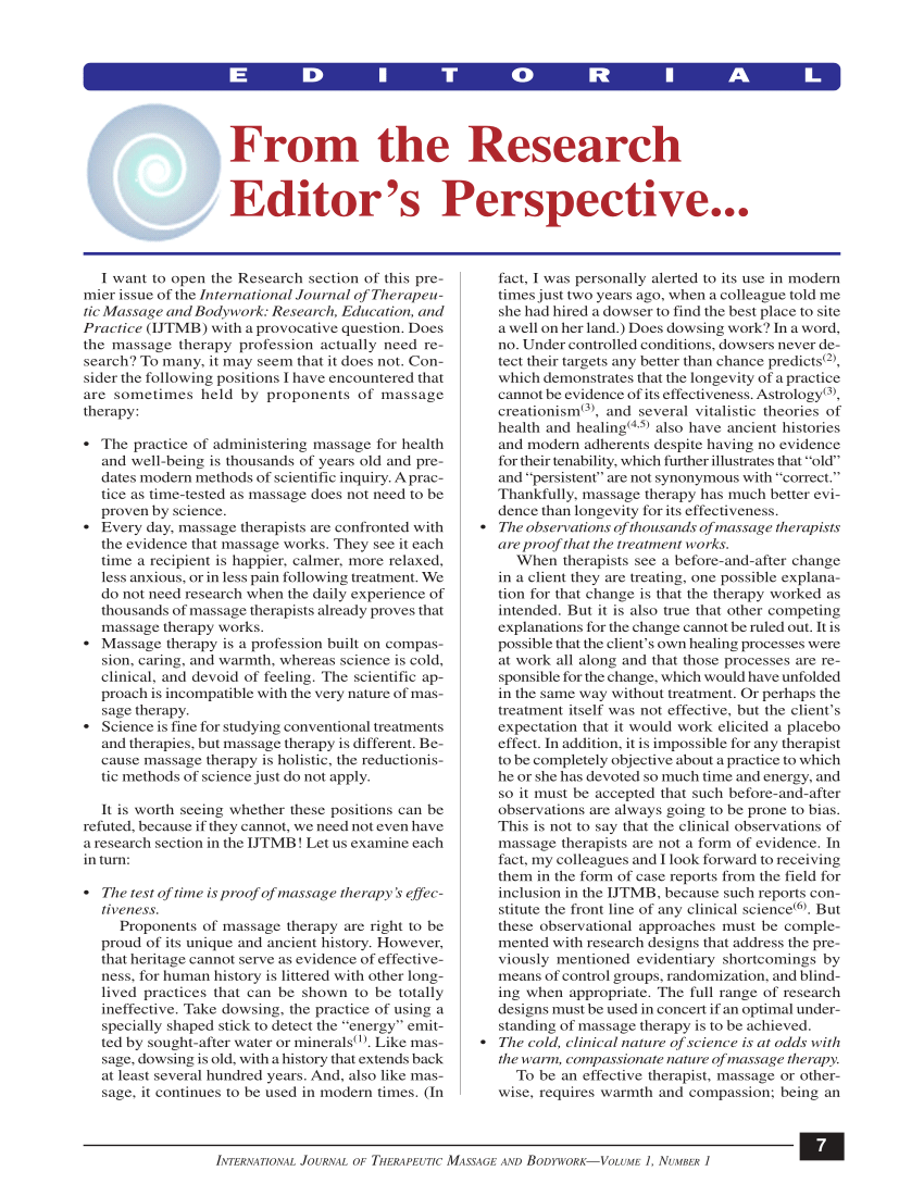 Pdf From The Research Editors Perspective 2401