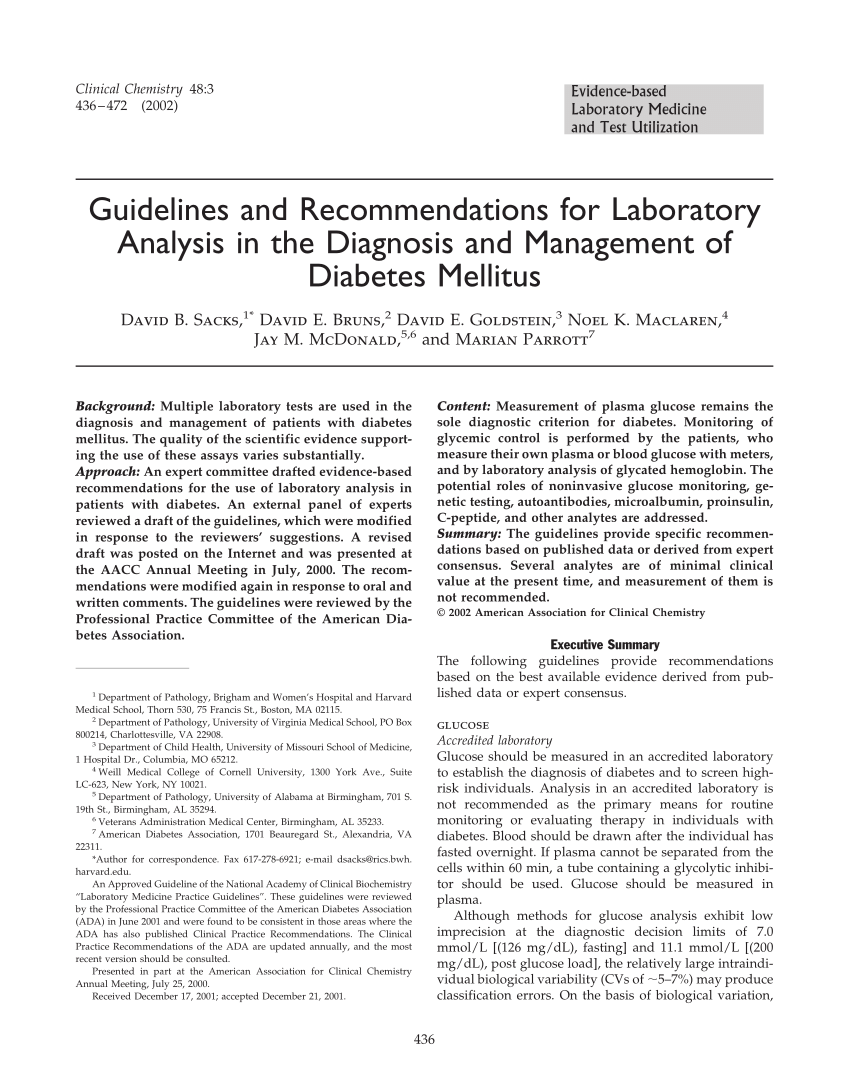 laboratory diagnosis of diabetes mellitus pdf