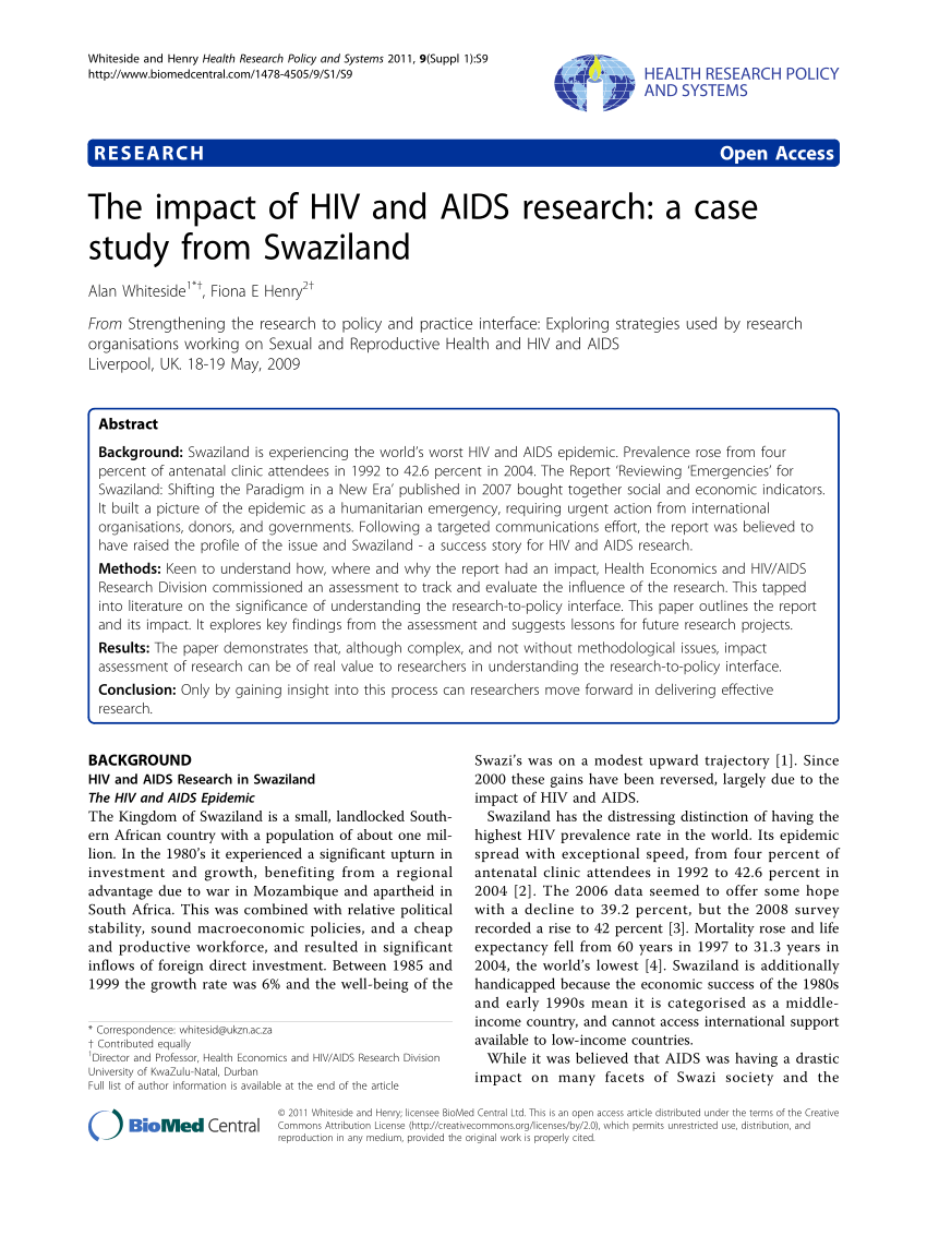 case study hiv and aids