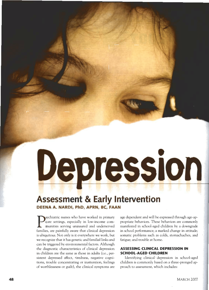 case study child depression