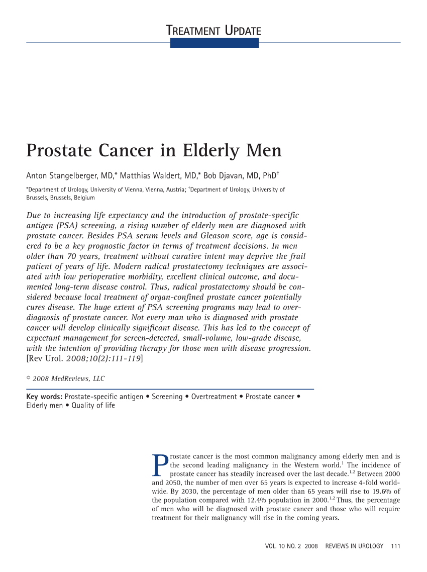 Prostatitis az idős kezelésben)