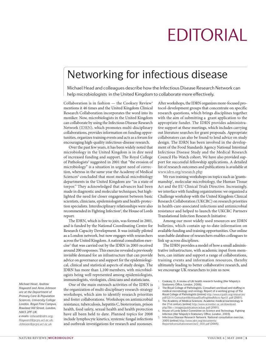 research topics in infectious disease