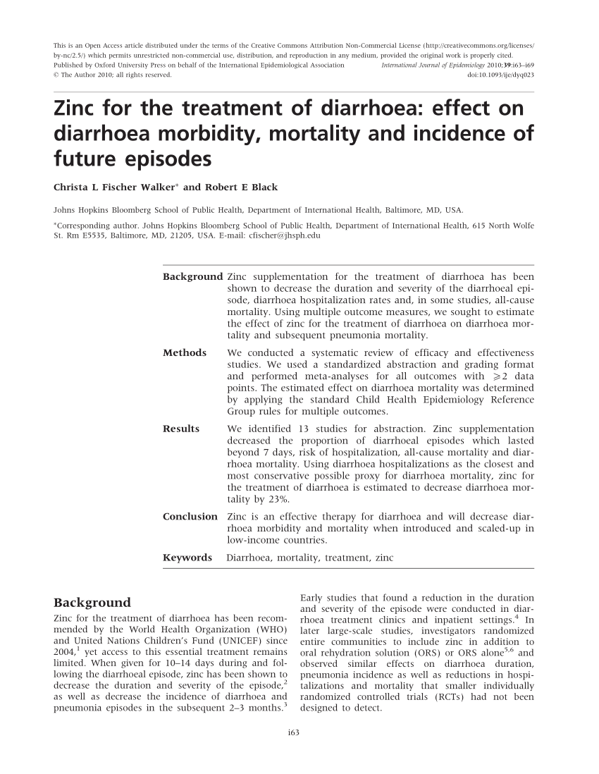 can zinc tablets cause diarrhoea