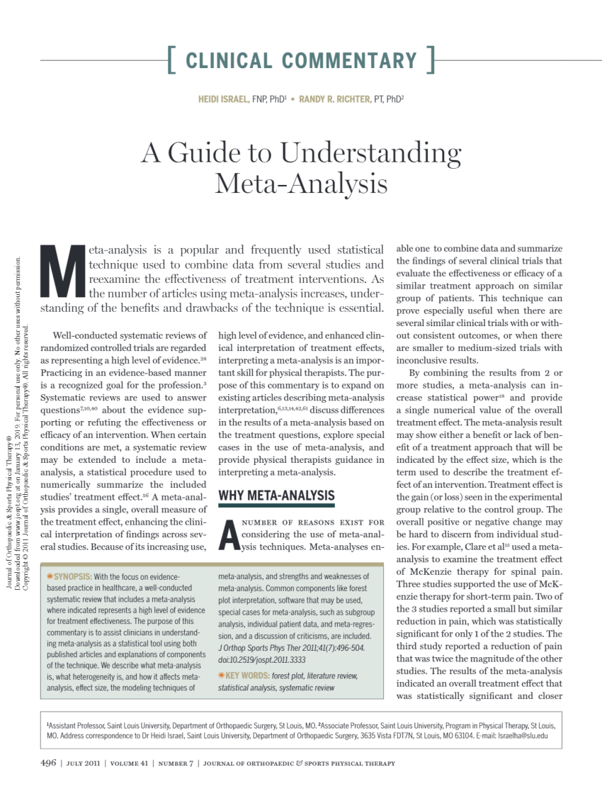 Meta-analysis - The Definitive Guide