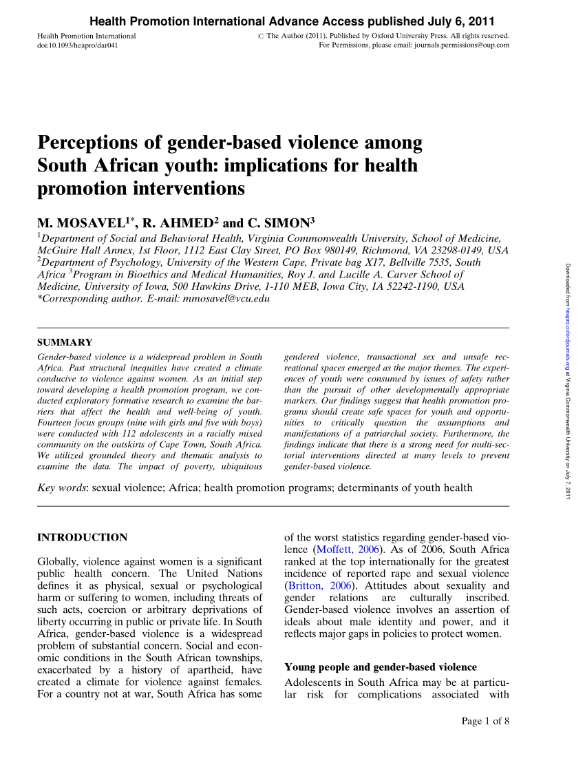 sample research proposal on gender based violence pdf