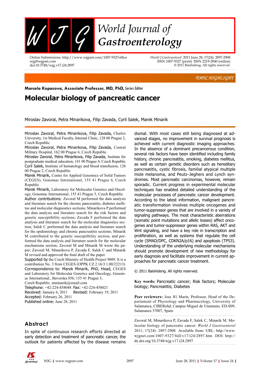 research paper on pancreatic cancer