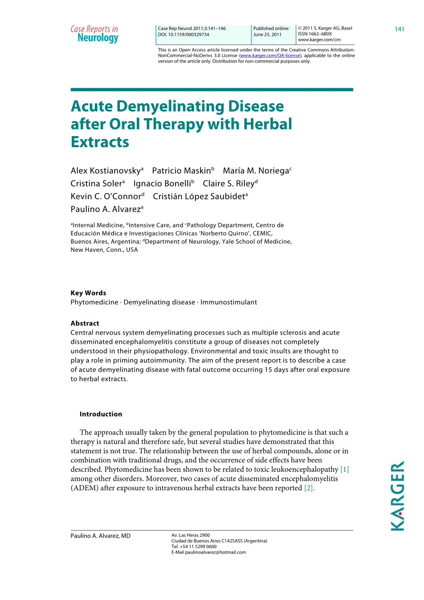 research paper demyelinating disease