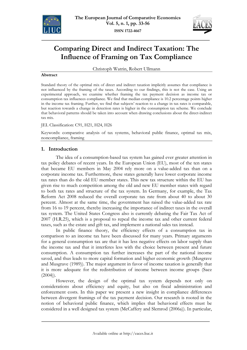 research paper on tax compliance