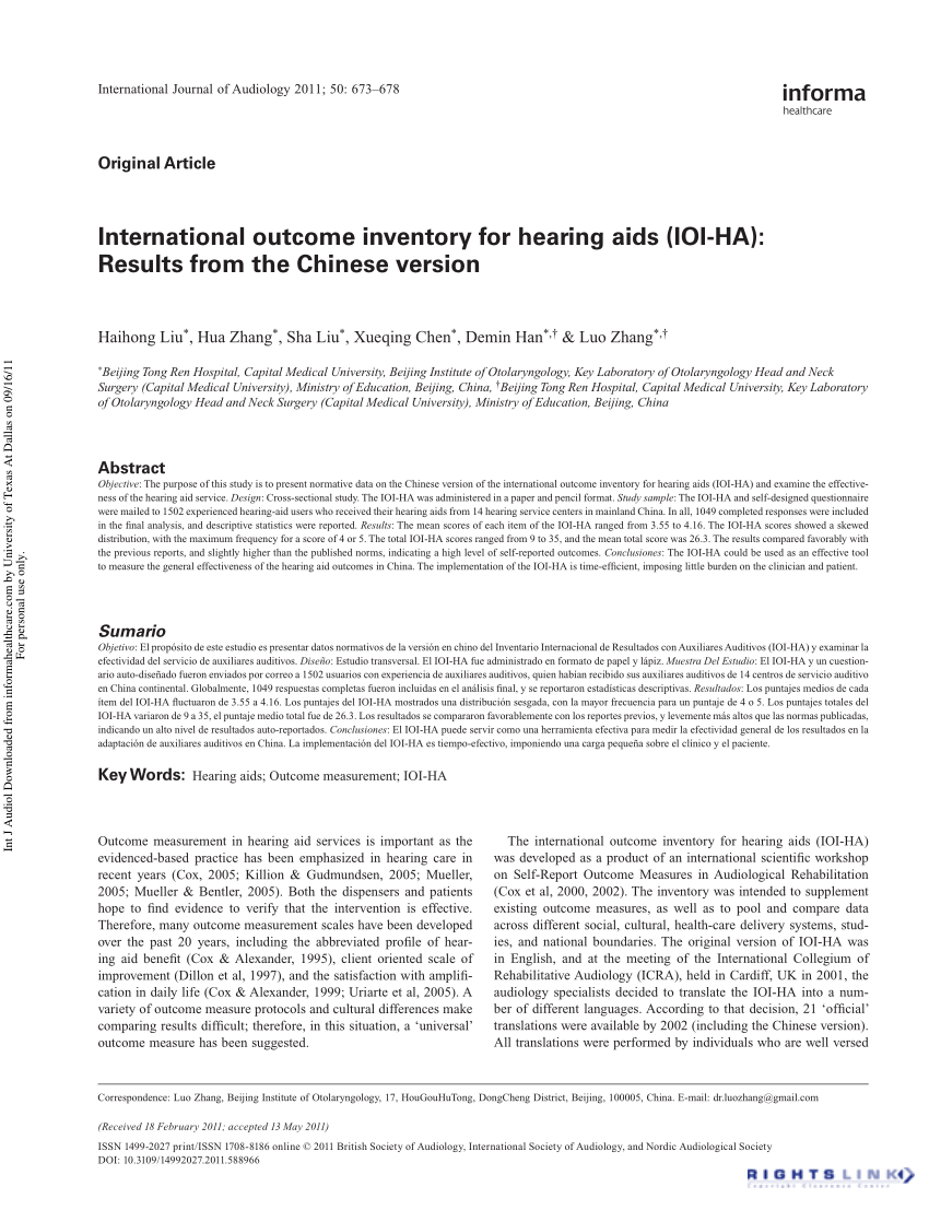 (PDF) International inventory for hearing aids (IOIHA