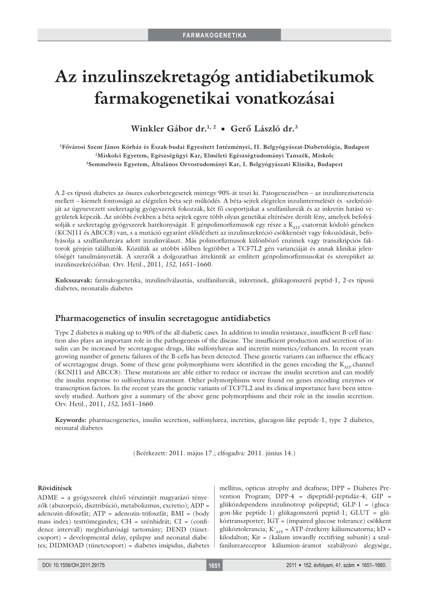 DIABETES KORSZERŰ KEZELÉSE - PDF Free Download