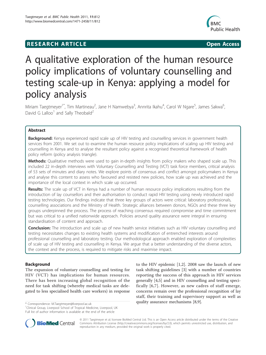 research paper of human resource policy