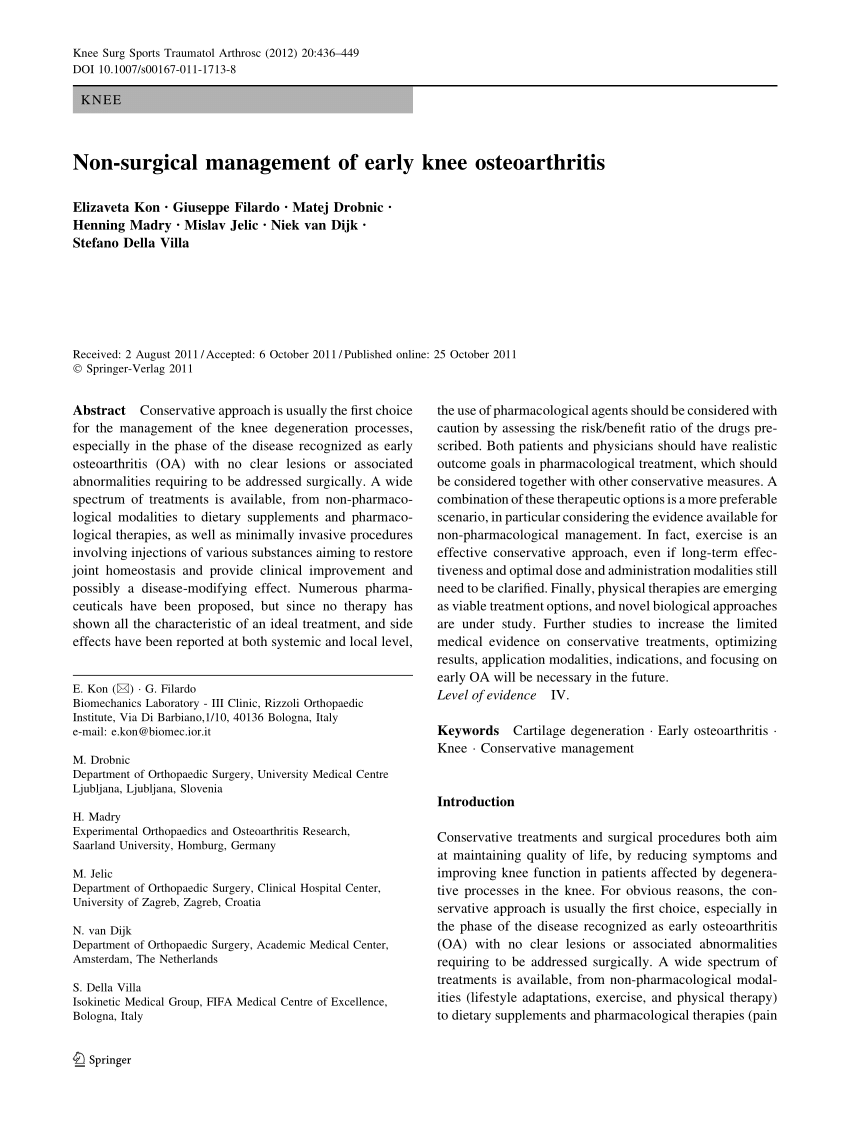 dissertation on knee osteoarthritis