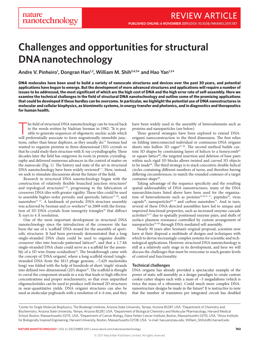 Pdf Challenges And Opportunities For Structural Dna - 