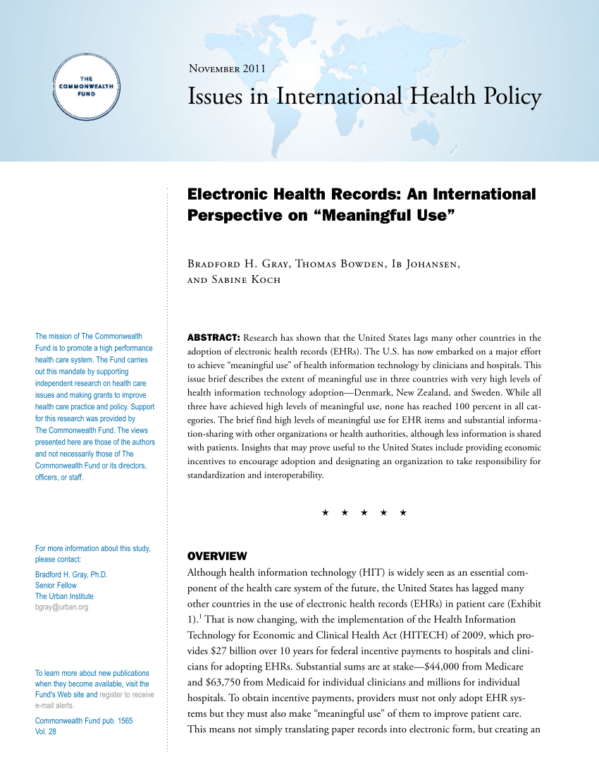 research paper on electronic health records
