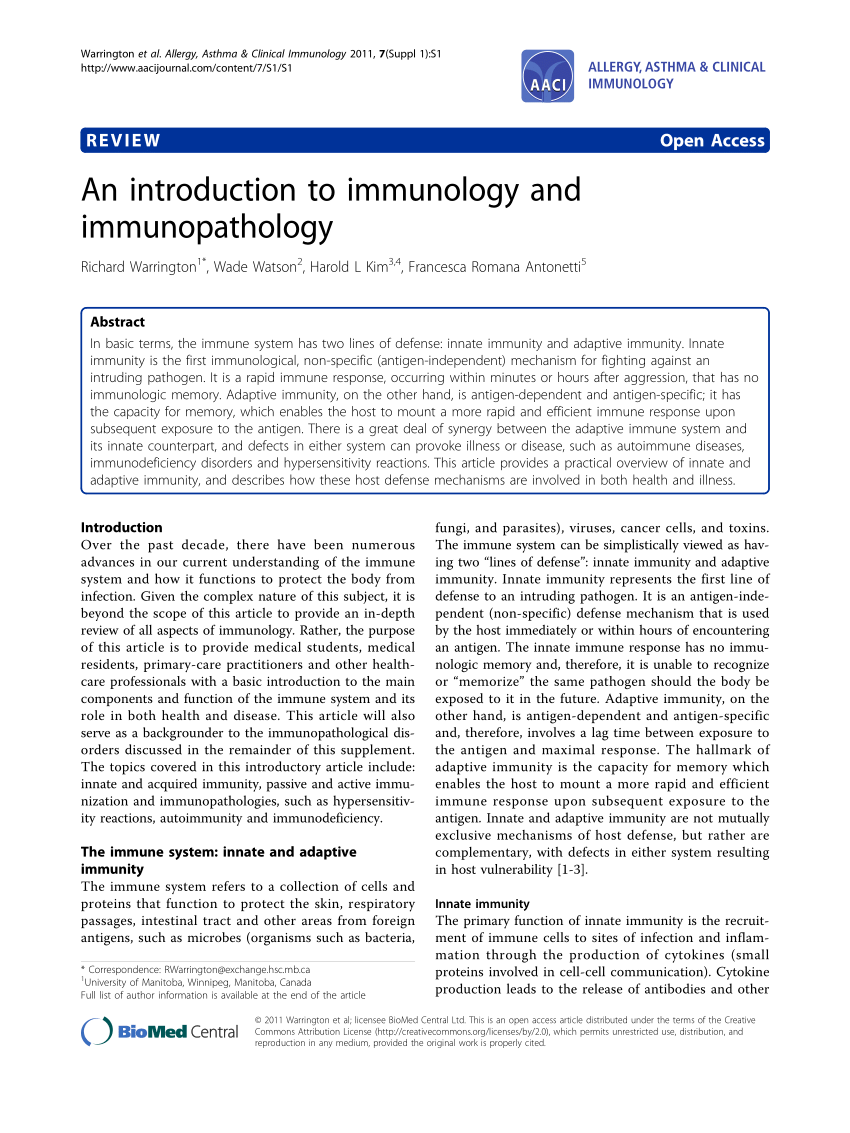 immunological techniques research paper