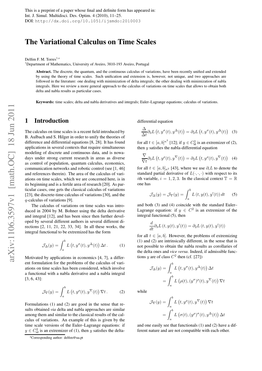 variational calculus examples