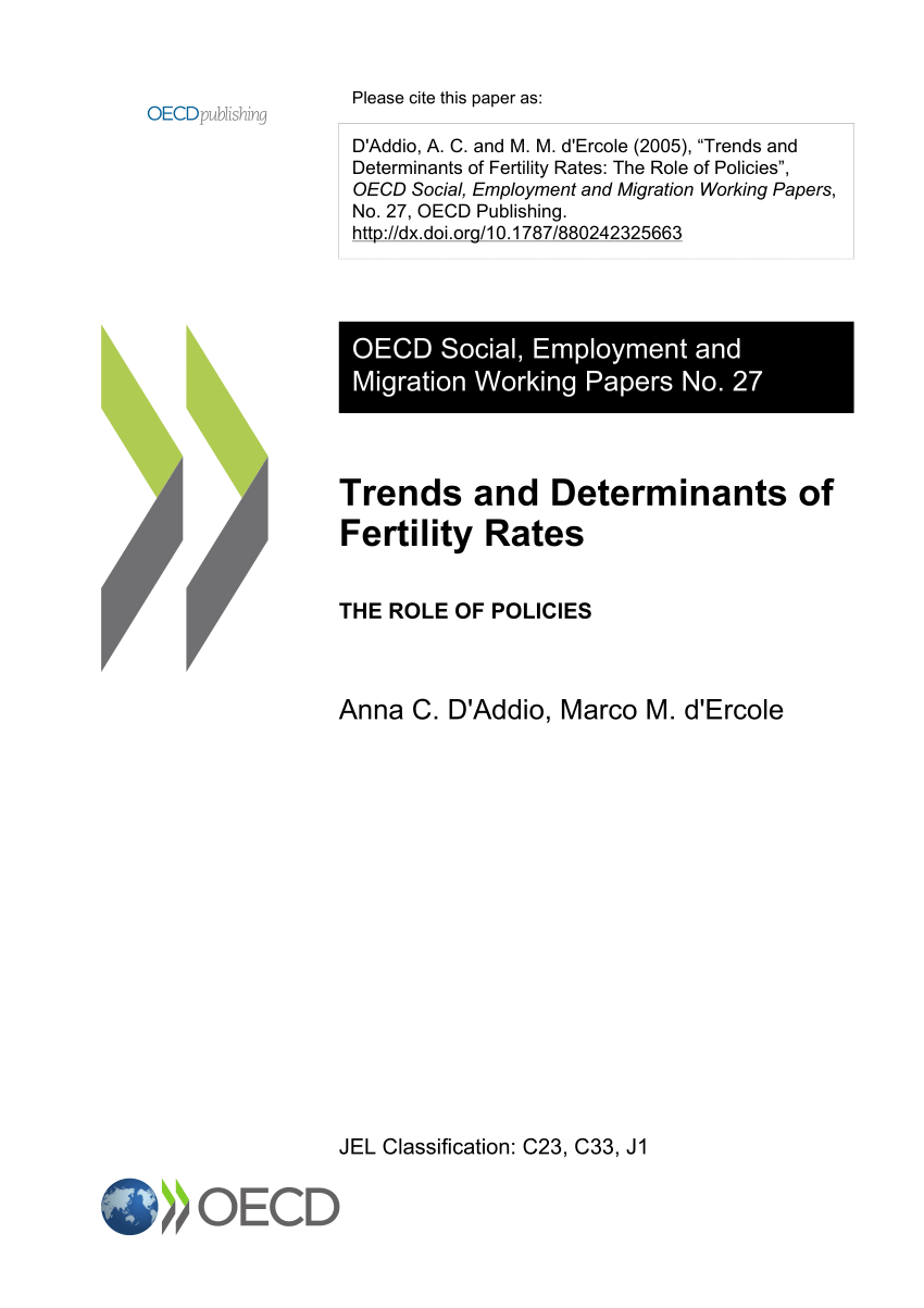 Pdf Trends And Determinants Of Fertility Rates The Role Of Policies