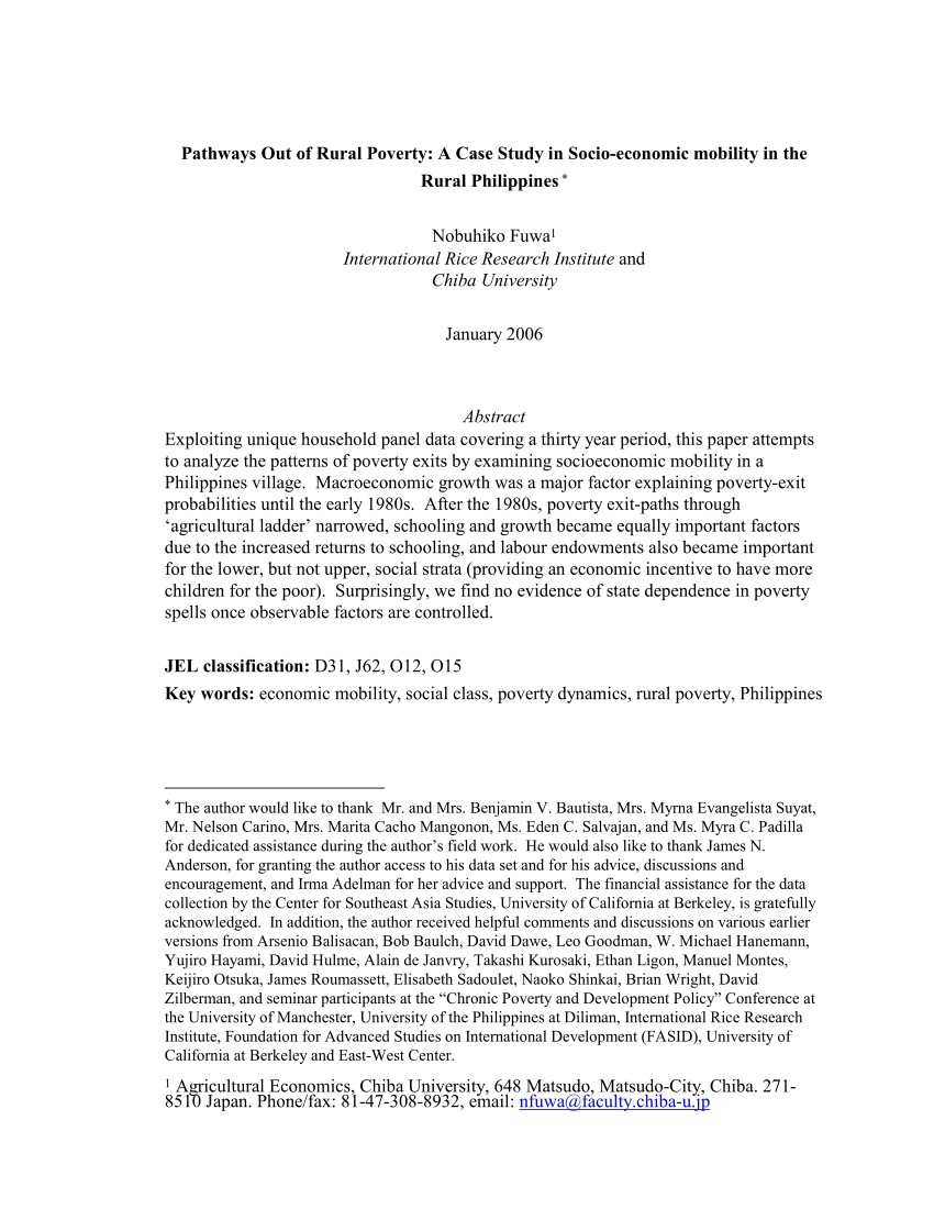 research paper about poverty in the philippines pdf 2020