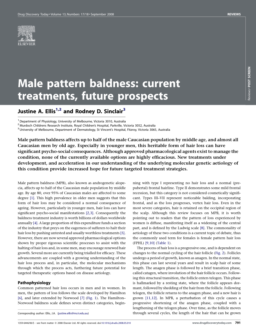 Pdf Male Pattern Baldness Current Treatments Future